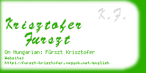 krisztofer furszt business card