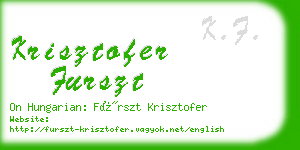 krisztofer furszt business card